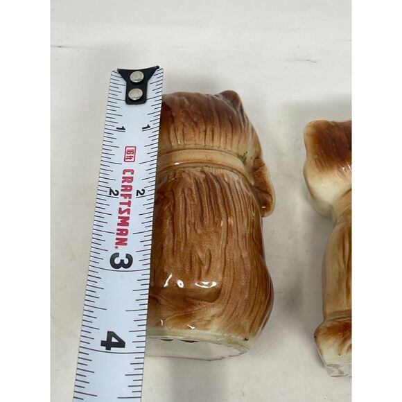 Vintage Green Eyed Chubby Kitty Cat Salt & Pepper Shakers Japan 1940s Kitch - Picture 6 of 6